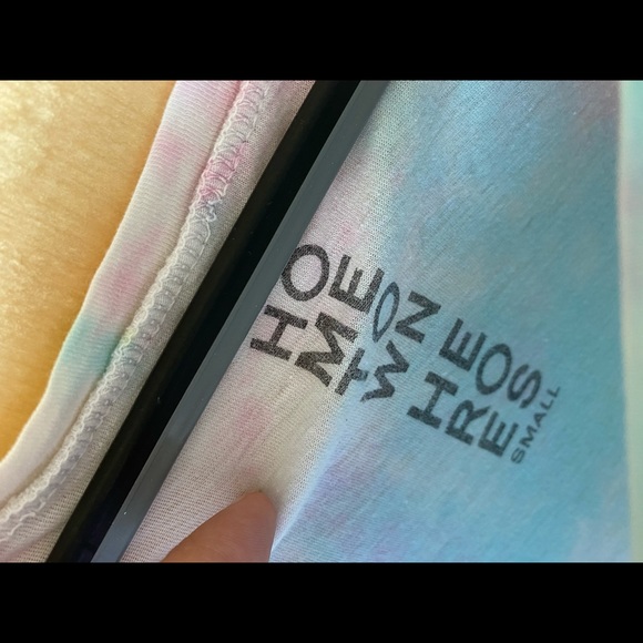 UO Yin-Yang Off Shoulder Tie Dye Faded Tee Shirt - Picture 6 of 6